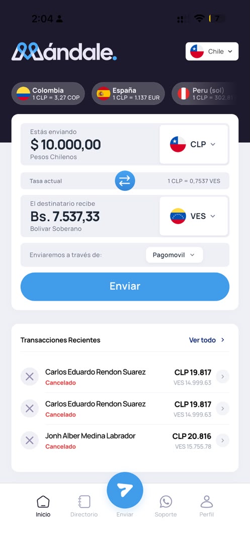 Mándale app